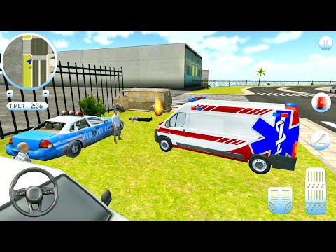 Rooftop Ambulance Van Truck Driving #4 - First Aid Emergency Simulator - Android Gameplay