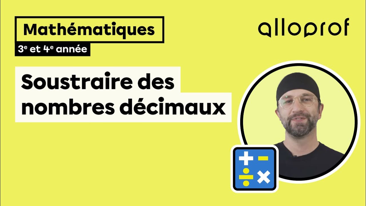 Soustraire des nombres décimaux (3e et 4e année)