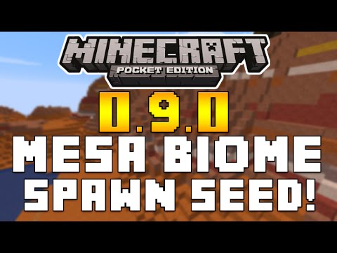 Minecraft Pocket Edition - 0.9.0 AMAZING SPAWN SEED MESA BIOME, ROOFED FOREST & JUNGLE! [MCPE 0.9.0]