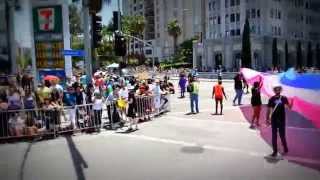 The Podunk Poets perform Jackson on the amBi float in the Long Beach Pride Parade!