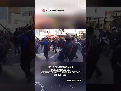 La marcha encabezada por la COB junto a la delegación Chayanta - Potosí