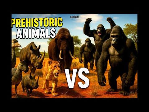 Prehistoric Mammals VS Mutant Primates   Animal Revolt Battle Simulator