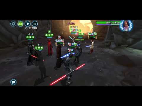 LV vs JMK - Lord Vader w/Maul vs Jedi Master Kenobi w/CAT - SWGOH