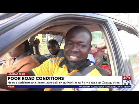 Haatso residents and commuters call on authorities to fix the road at Cosway street.