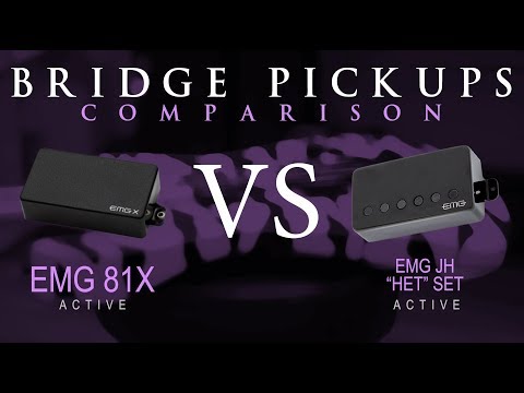 EMG 81X vs EMG JH "HET" SET - Active Bridge Pickup Guitar Comparison / Demo