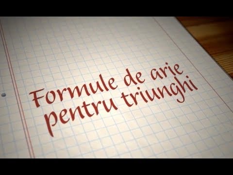 Aria triunghiului | ExamenulTau.ro