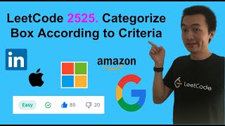 YouTube video 'LeetCode 2525. Categorize Box According to Criteria - Interview Prep Ep 129'