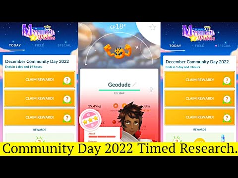 December Community Day 2022 Timed Research Pokemon Go | SHUNDO Pokemon Go | Pokemon Go Today Event