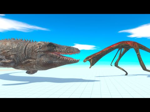 Mosasaurus vs Every Stickman Dinosaur, Reptiles and Oceanic - Animal Revolt Battle Simulator