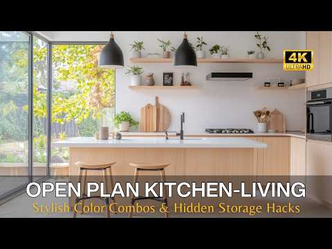 Open Plan Kitchen-Living Design: Stylish Color Combos & Hidden Storage Hacks