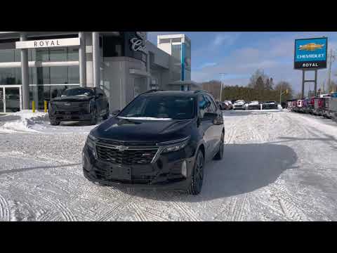 2022 Chevrolet Equinox AWD RS in Black for sale at Royal Chevrolet in Orangeville, ON