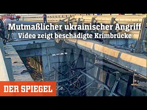 Mutmaßlicher ukrainischer Angriff: Explosionen auf der Kertsch-Brücke | DER SPIEGEL