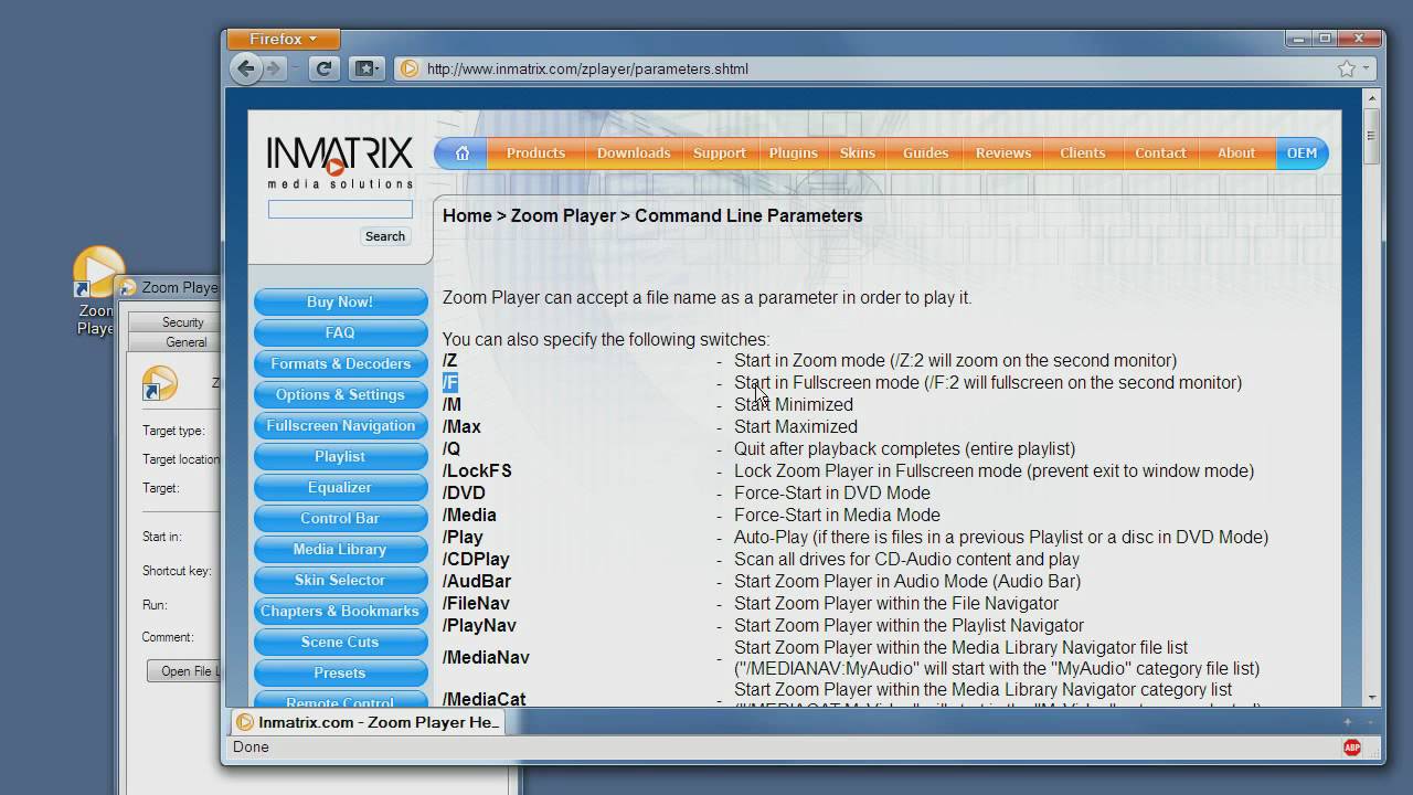 Using the Command Line Parameters