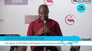 Speech at Constitutional Review Lecture