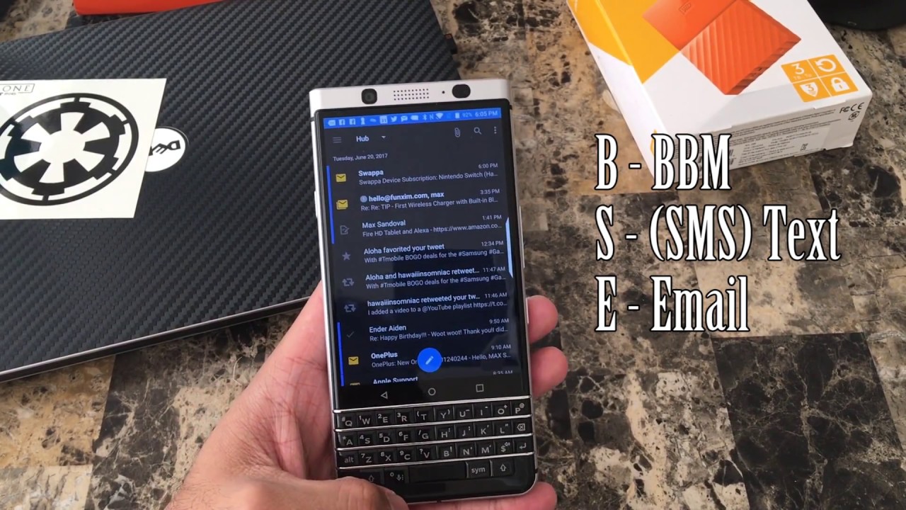 Day 4 - BlackBerry KEYone - HUB shortcuts, color changes and more!