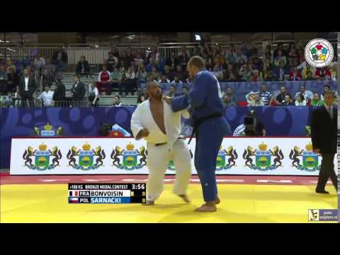Judo 2015 Grand Slam Tyumen: Bonvoisin (FRA) - Sarnacki (POL) [+100kg] bronze