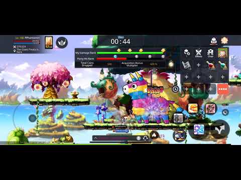 Maplestory M solo Pinata event with level 146 phantom