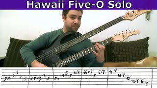 Guitar Tutorial: Hawaii Five-O - Solo w/ TAB