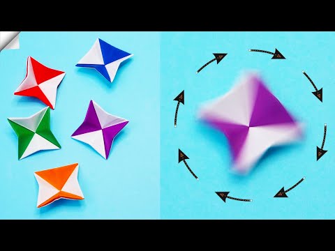 Spinning top from paper Paper toy antistress
