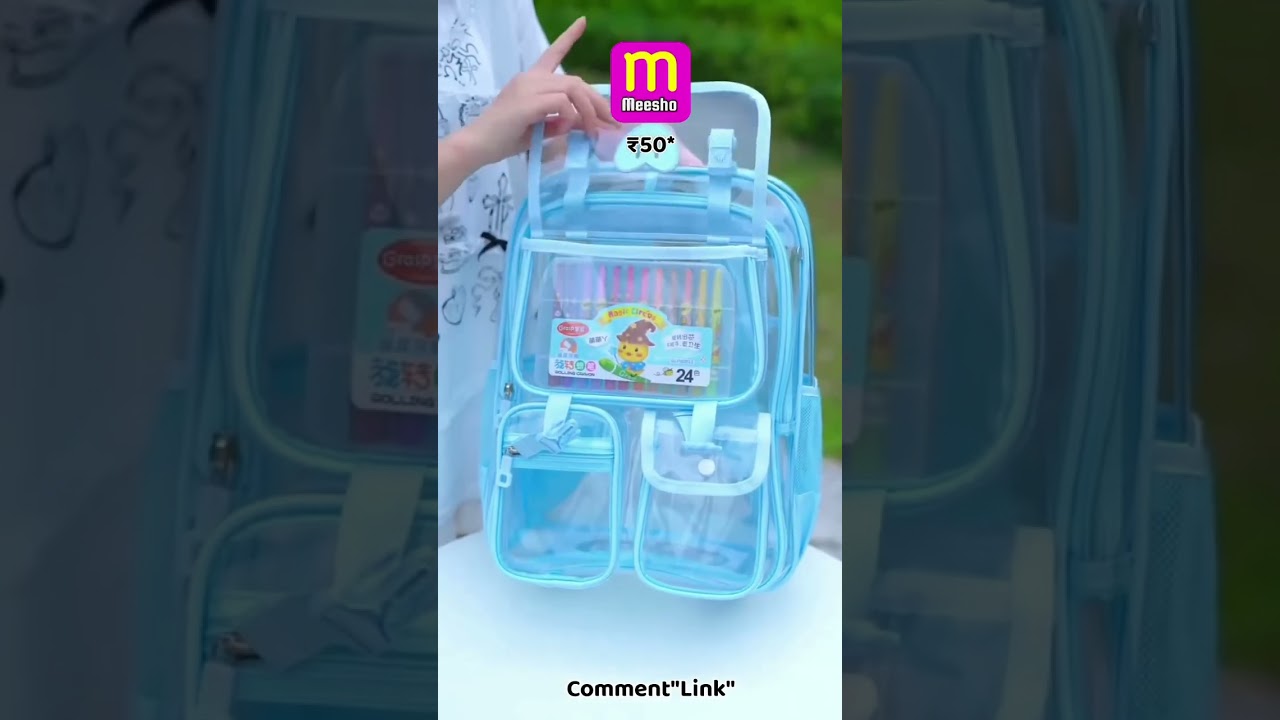 Viral transparent school bag from meesho | meesho finds | shorts #meesho #flipkart #amazon #shorts