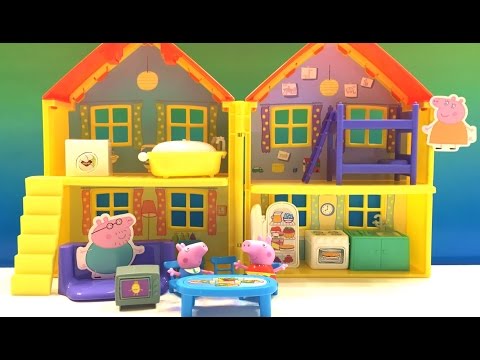 Play Doh Peppa Pig Peek n Surprise Playhouse Playset - La Grande Casa de Cerdita Peppa Nickelodeon Video