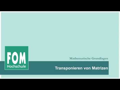 Transponieren von Matrizen | FOM video based learning