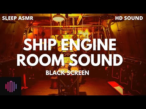 Engine Room  / 10 hours of ship engine sounds with a black screen for deep chill 🙏