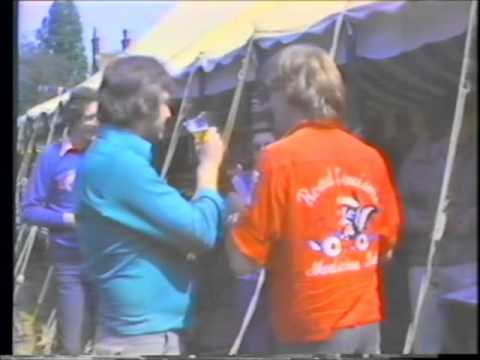 Arthur Sharp drinking a yard of ale.