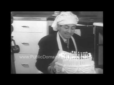 Vaudeville performer Jack Pearl makes cake for FDR Franklin D. Roosevelt 1937