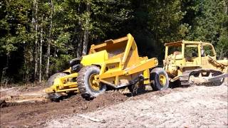 Cat D6C Dozer Pulling Cat 60 Cable Pull Scraper