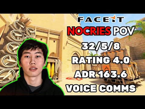 nocries POV + VOICE COMMS (32/5/8) ADR 163.6 RATING 4.0 CS2 FACEIT NA - December 24th 2025