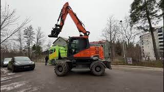 Doosan DX165W-5 Wheeled excavator (VIDEO) hjulgrävare | Bild 4 - Machineryline