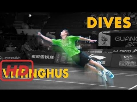Love badminton |  10 GRAVITY Defying Badminton DIVES from HANS Kristian Vittinghus