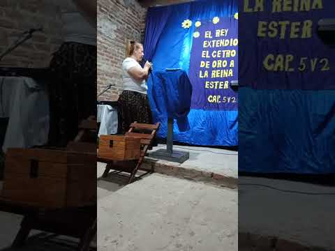 PASTORA MISIONERA ALICIA PREDICANDO IGLESIA EVANGELICA DIOS ES FIEL FONTANA CHACO 