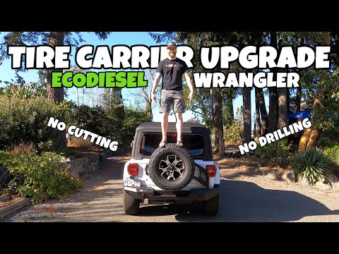 Jeep Wrangler JL - Tire Carrier Install & Warn Elite Bumper - Ecodiesel Mods