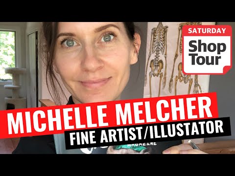 [SHOP TOUR] Illustrator and Fine Artist Studio Tour | Michele Melcher