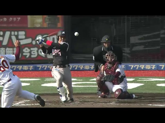 【7回表】マリーンズ・鈴木 3打点の活躍で初勝利めざす二木を援護!!  2016/4/12 E-M