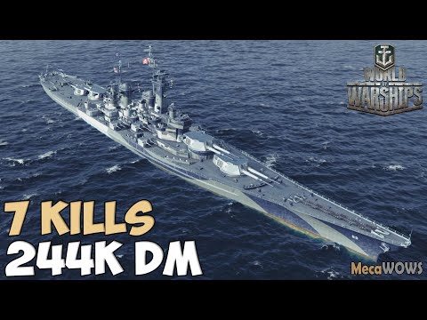 World of WarShips | Ohio | 7 KILLS | 244K Damage - Replay Gameplay 1080p 60 fps