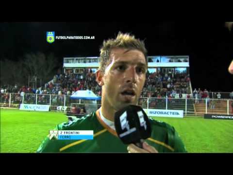 Frontini: "Estamos con mucha ilusión". Ferro. Fecha 34. B Nacional 2015. FPT
