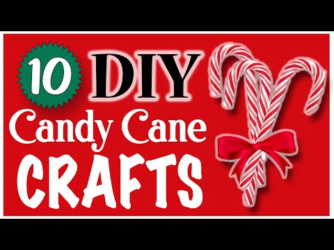 10 EASY Candy Cane Crafts! 🎄 CHRISTMAS DIY | Dollar...