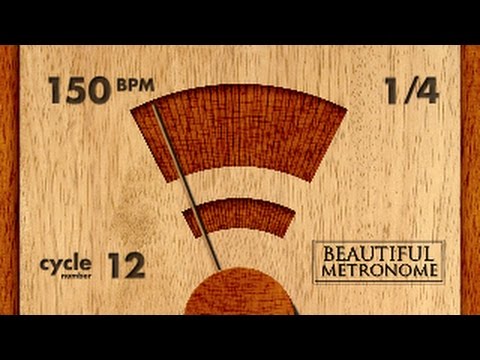 150 BPM 1/4 Wood Metronome HD