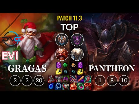 DFM Evi Gragas vs Pantheon Top - KR Patch 11.3