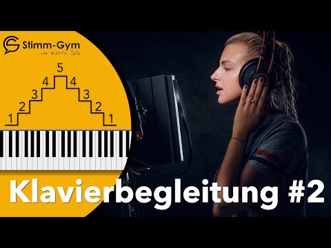 KLAVIERBEGLEITUNG FÜR GESANGSÜBUNGEN - Für Frauen (Mittlerer Stimmumfang / 5-Ton-Skala)