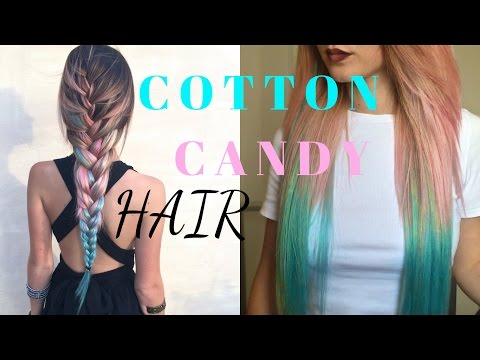 COTTON CANDY Hair | How to Pink & Blue Ombre + Dyeing...