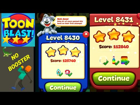 Toon Blast Level 8430 8431 😏✨🦖