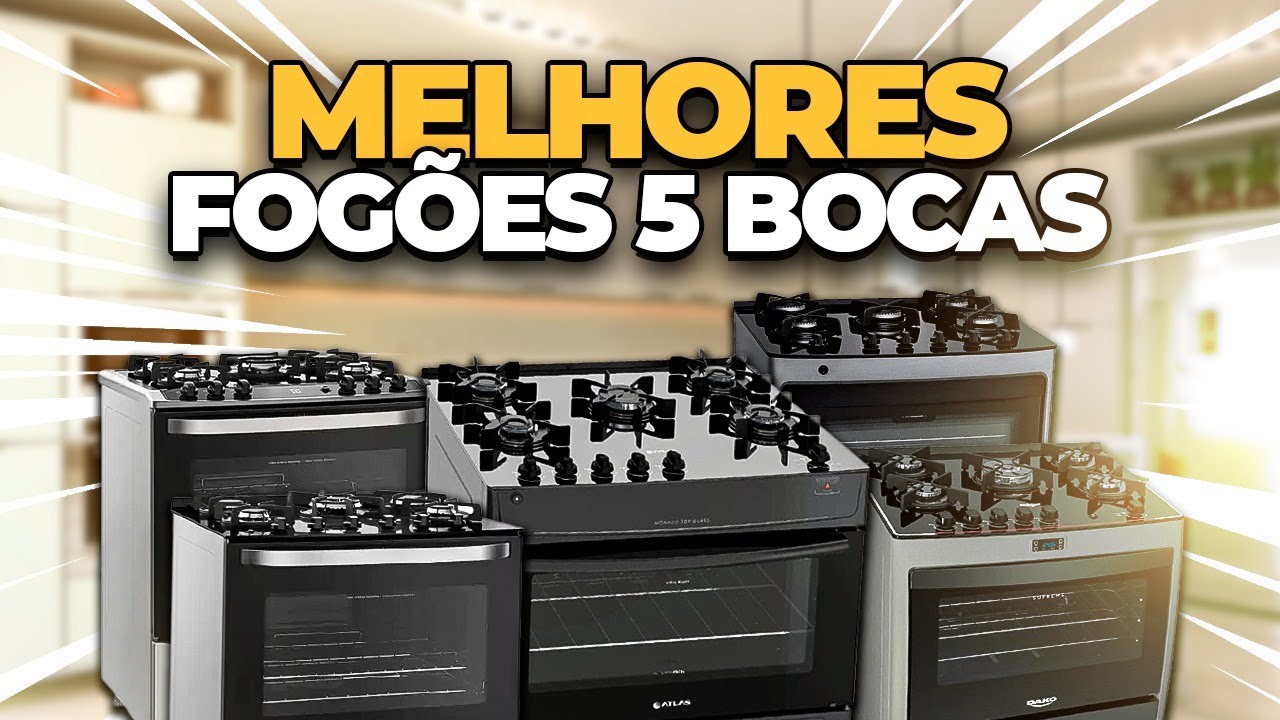 Os MELHORES FOGÕES 5 BOCAS! Guia de compra: Fogão 5 bocas MESA DE VIDRO! Dako, Electrolux e Atlas! 🔥