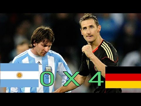 GOLEADA HISTÓRICA | ARGENTINA 0 X 4 ALEMANHA | MELHORES MOMENTOS | 03/07/2010