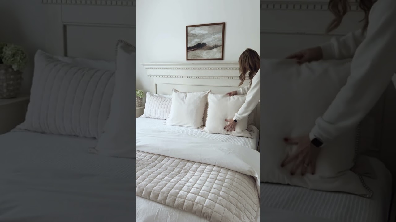 How to style a king size bed!  Shop on my Amazon storefront- link on channel homepage. #amazonhome