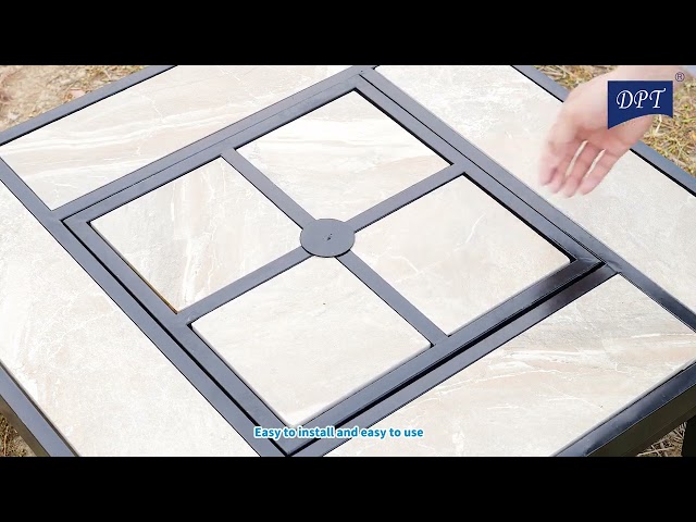 موقد حطب للتدفئة 81* 81* 50- سهلة النقل والتثبيت، استخدام متعدد كطاولة أو حفرة نار، تصميم أنيق وعصري،ضمان سنتان