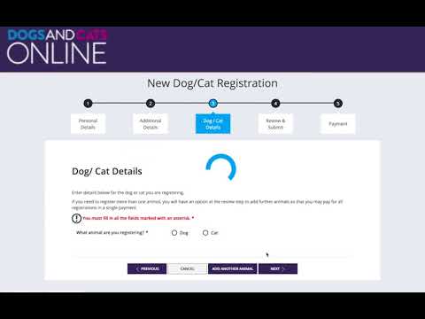 Register as a new owner of a dog or cat and breeder at dogsandcatsonline.com.au